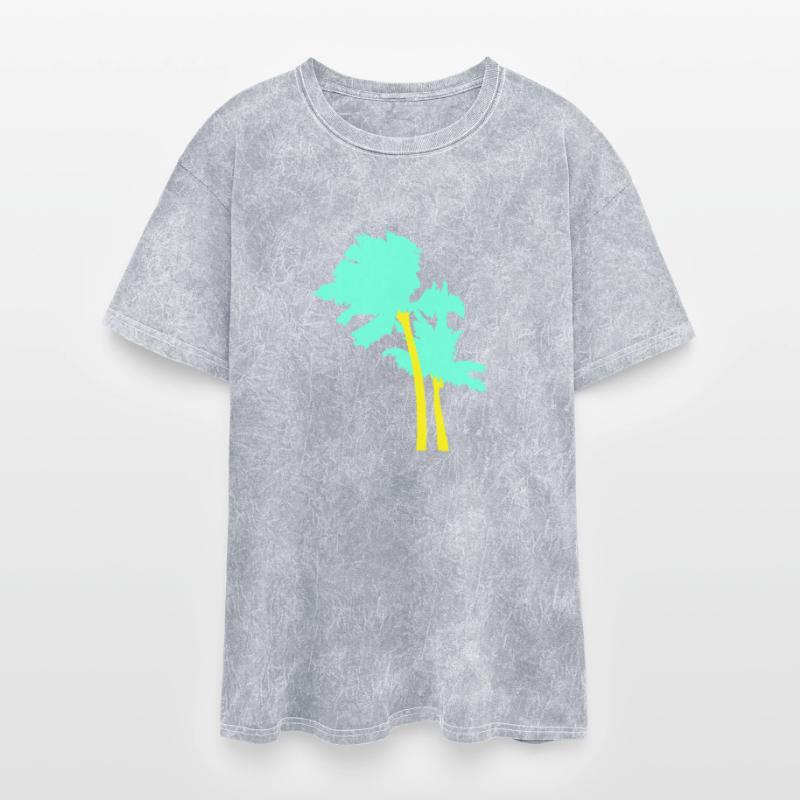 2 Palm Trees Island Tree Beach Vacation Summer Sea