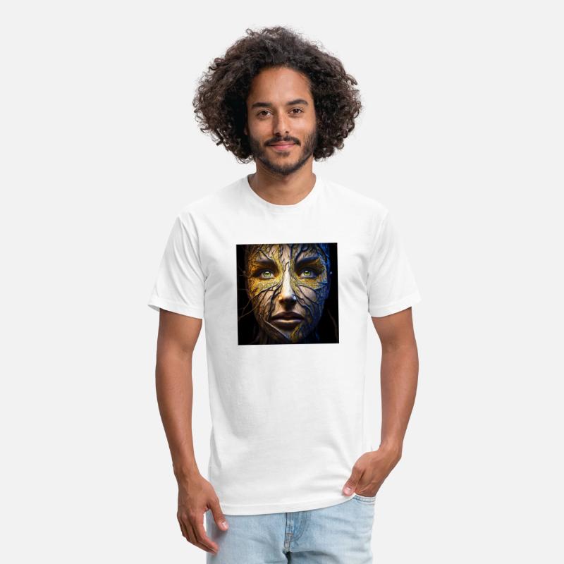 A close up of a person with a painted face