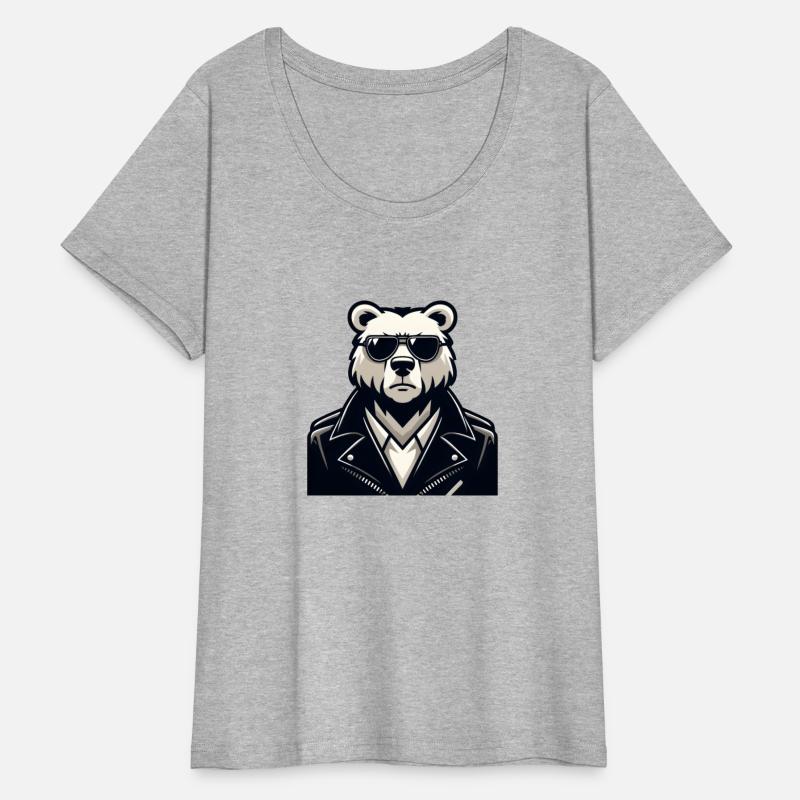 Bear with Leather Jacket and Dark Sunglasses