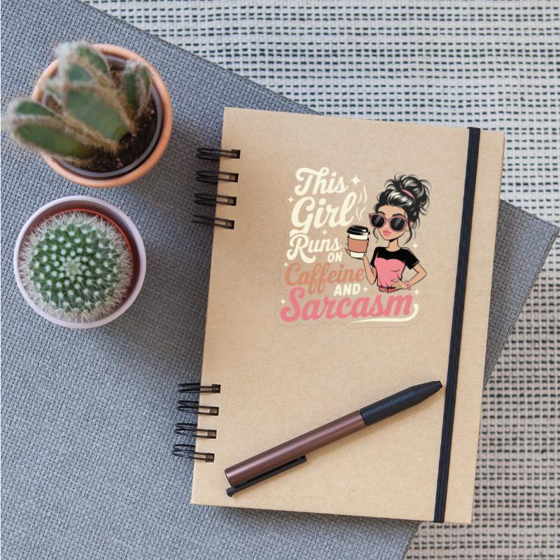 Caffeine Sarcasm Girl Graphic Design