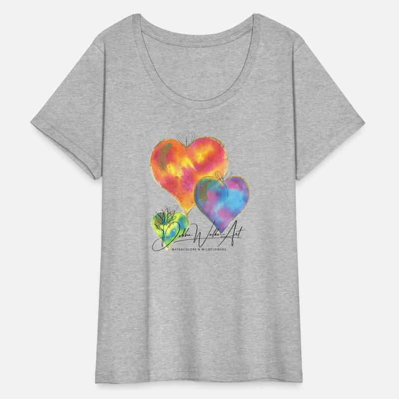 Colorful Watercolor Heart Balloons
