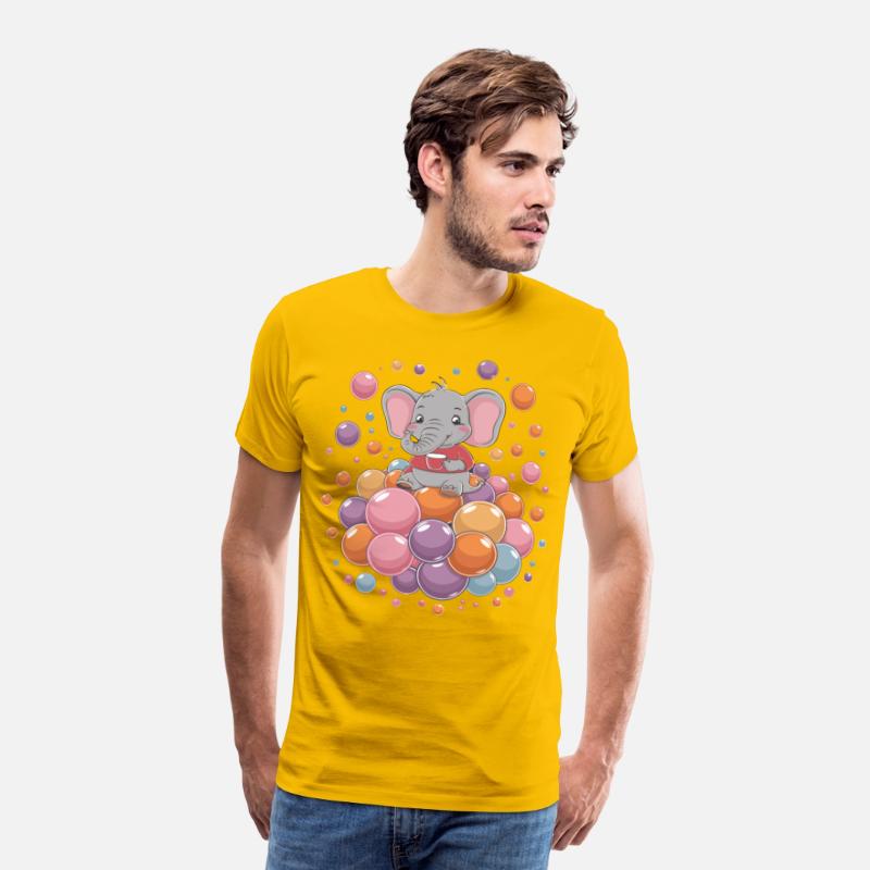 Cute Elephant with Colorful Bubbles for a Kid