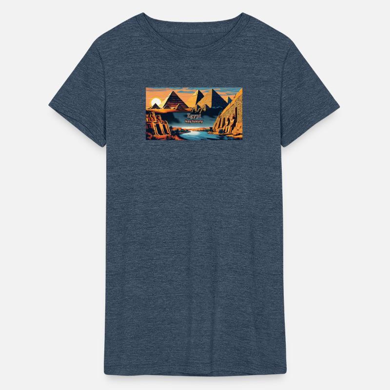 Egyptian Sunset with Pyramids and Sphinx