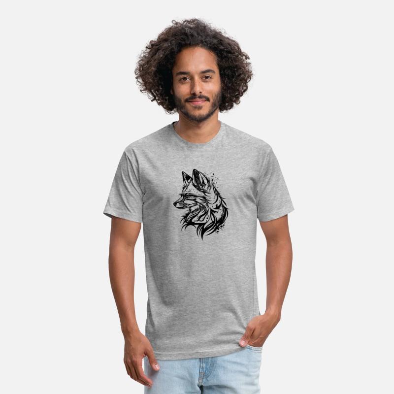 Elegant Fox In Tribal Tattoo Ink