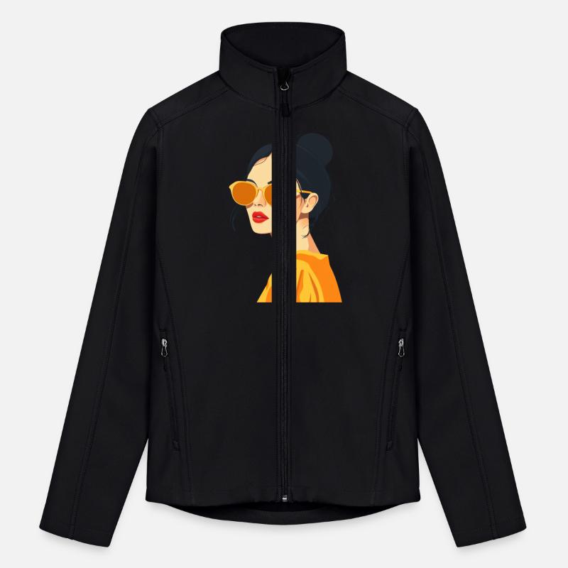 Fashionable Female with Yellow Sunglasses