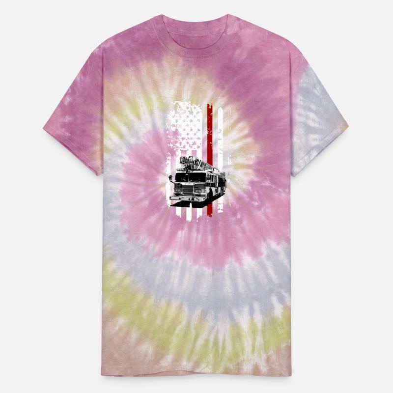 Fireman American Flag Firetruck Rescue Vehicle For