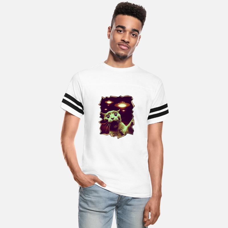 Funny Cat Selfie With UFOs Behind