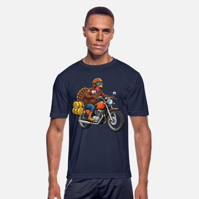Funny Thanksgiving Turkey Riding Motorcycle Biker