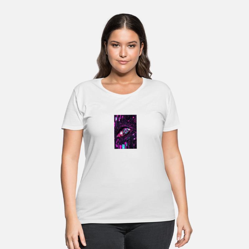 Futuristic cyber eye closeup