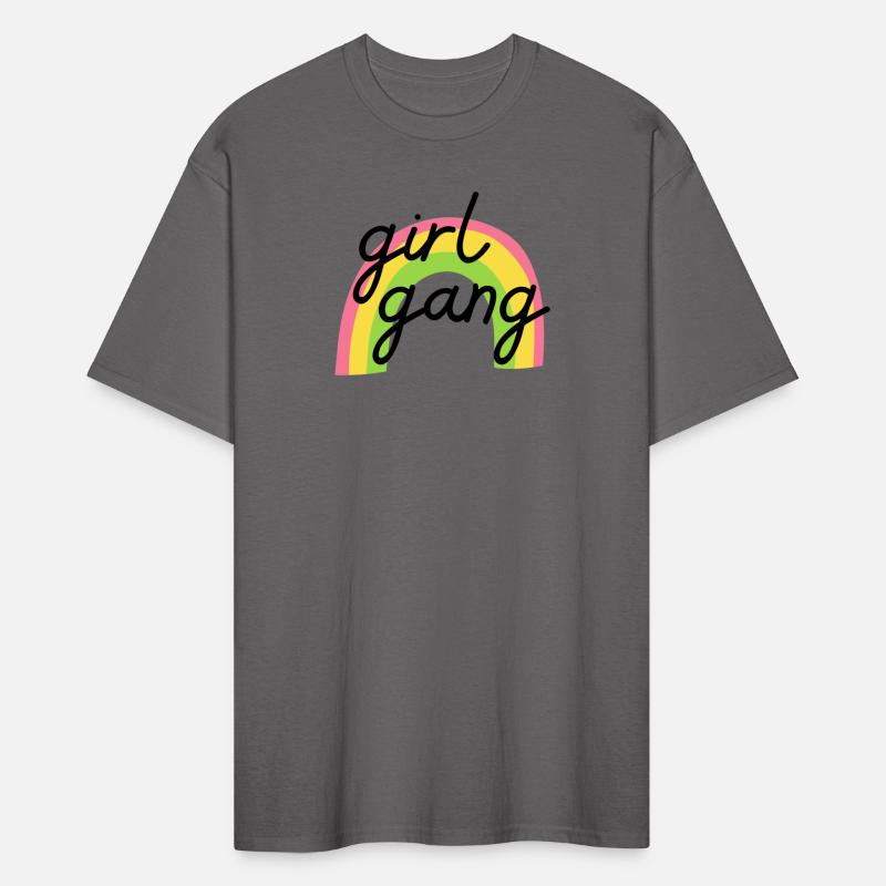 Girl Gang Rainbow Trendy Tee Mom of Girls Shirt