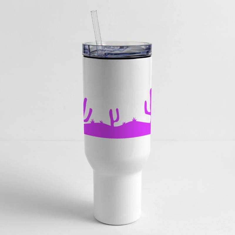 Many Cacti Cactus Desert Cool Purple Evening Night