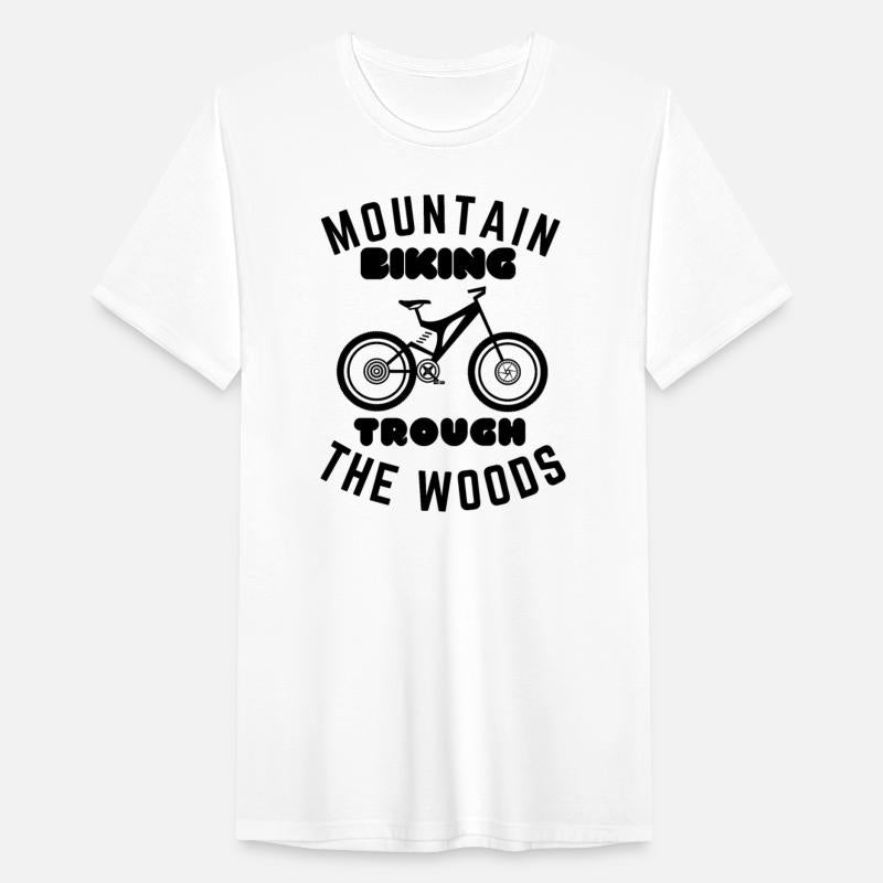 Mountain biking trough the woods