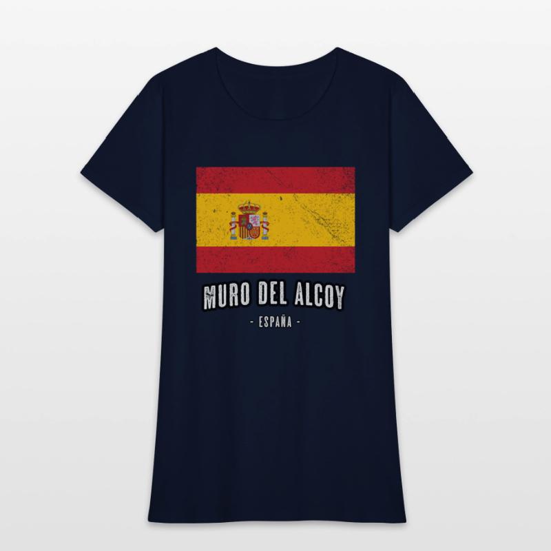Muro Del Alcoy Spain Es Flag City Bandera Ropa