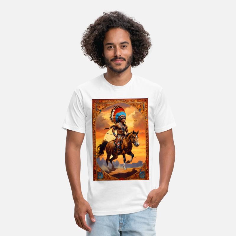 native american indian rebel in a raid