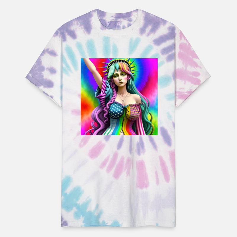 Psychedelic Hippie Lady Liberty