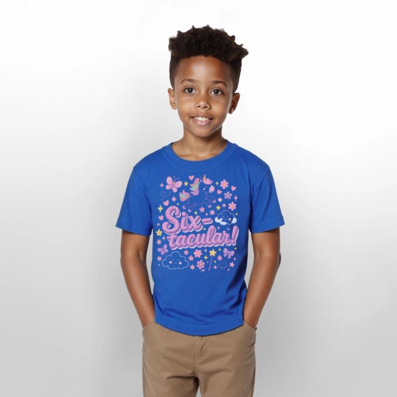 SIXtacular - 6th Birthday Whimsical Unicorn