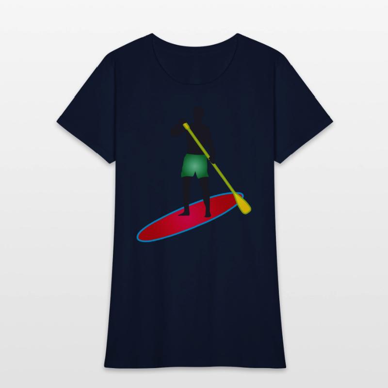 Stand up paddling - man with paddle board