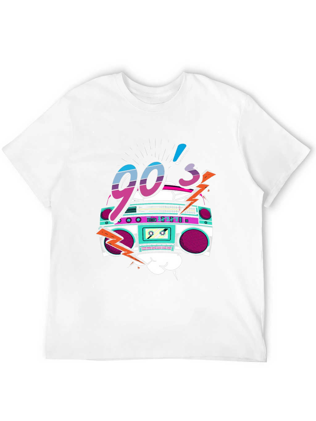 90s Retro Boombox Graphic Tee