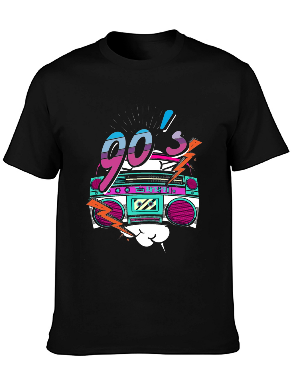 90s Retro Boombox Graphic Tee