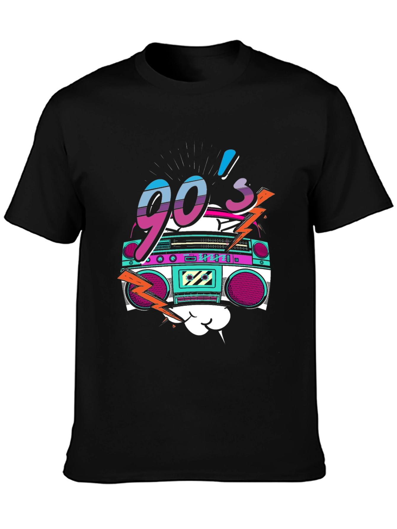 90s Retro Boombox Graphic Tee