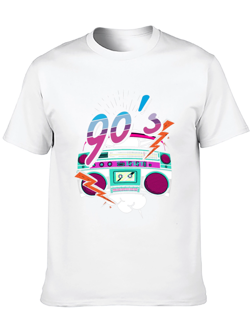 90s Retro Boombox Graphic Tee
