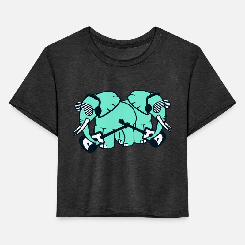 2 Elephants Two Friends Playing Guitar Band Team