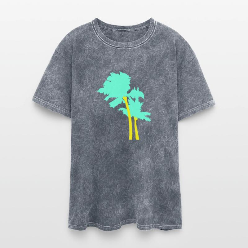 2 Palm Trees Island Tree Beach Vacation Summer Sea