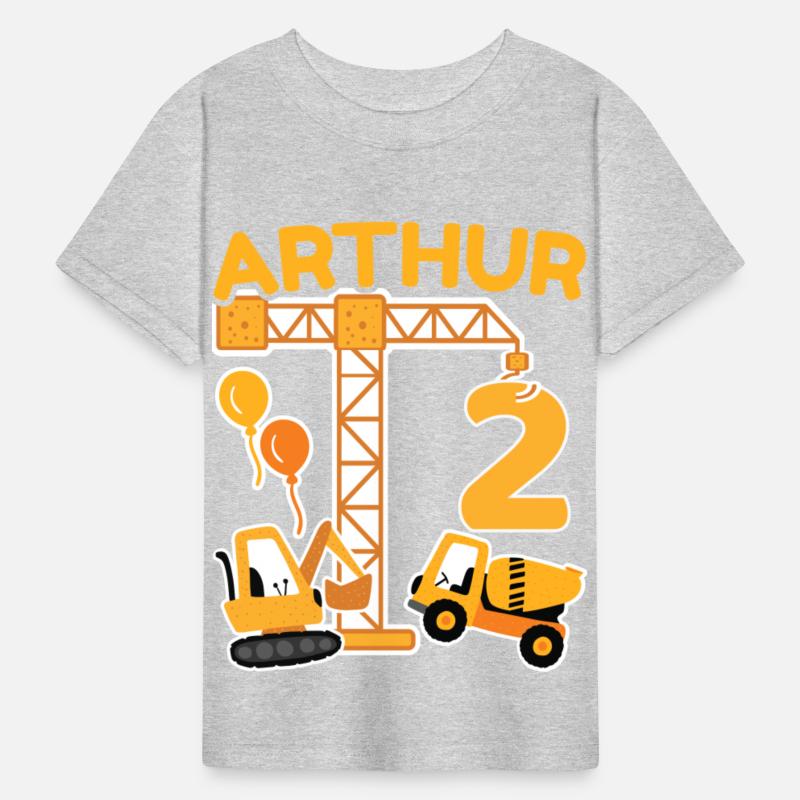 2nd Birthday First Name Arthur Excavator