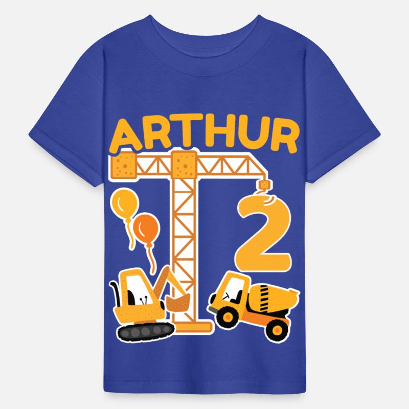 2nd Birthday First Name Arthur Excavator