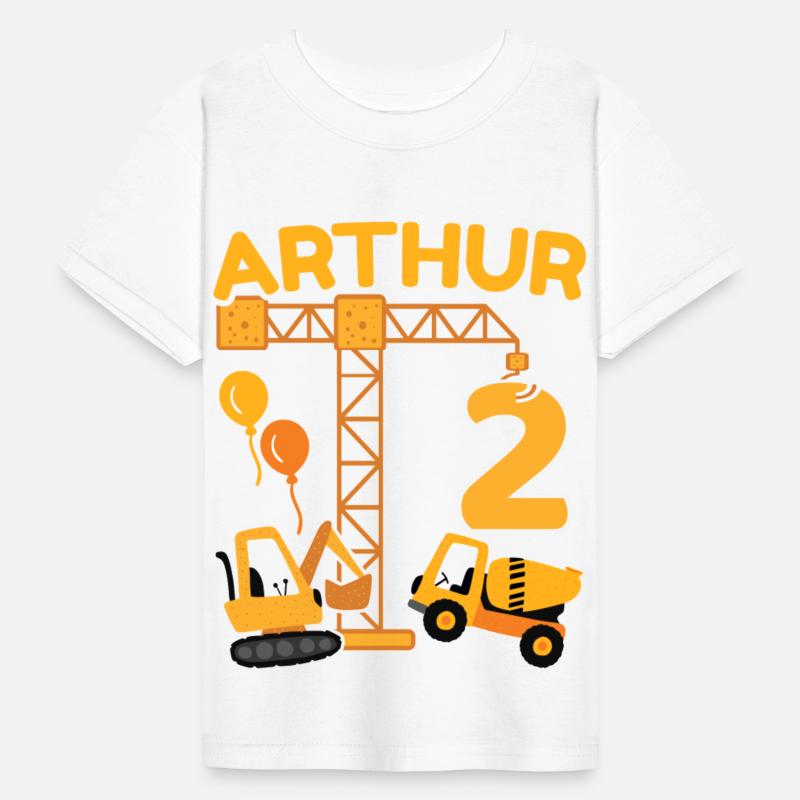2nd Birthday First Name Arthur Excavator