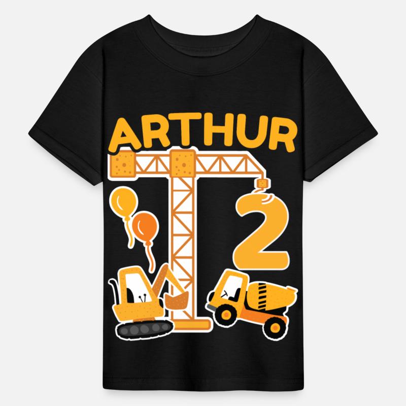 2nd Birthday First Name Arthur Excavator