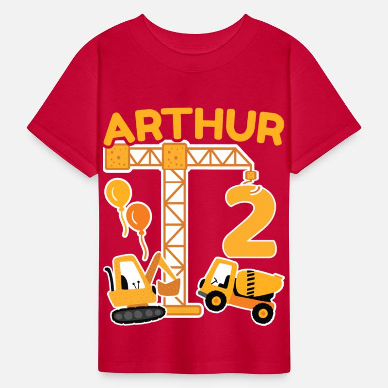 2nd Birthday First Name Arthur Excavator