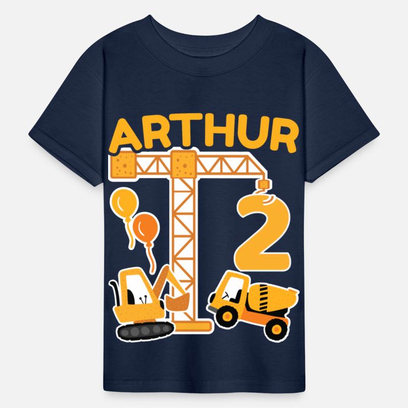 2nd Birthday First Name Arthur Excavator