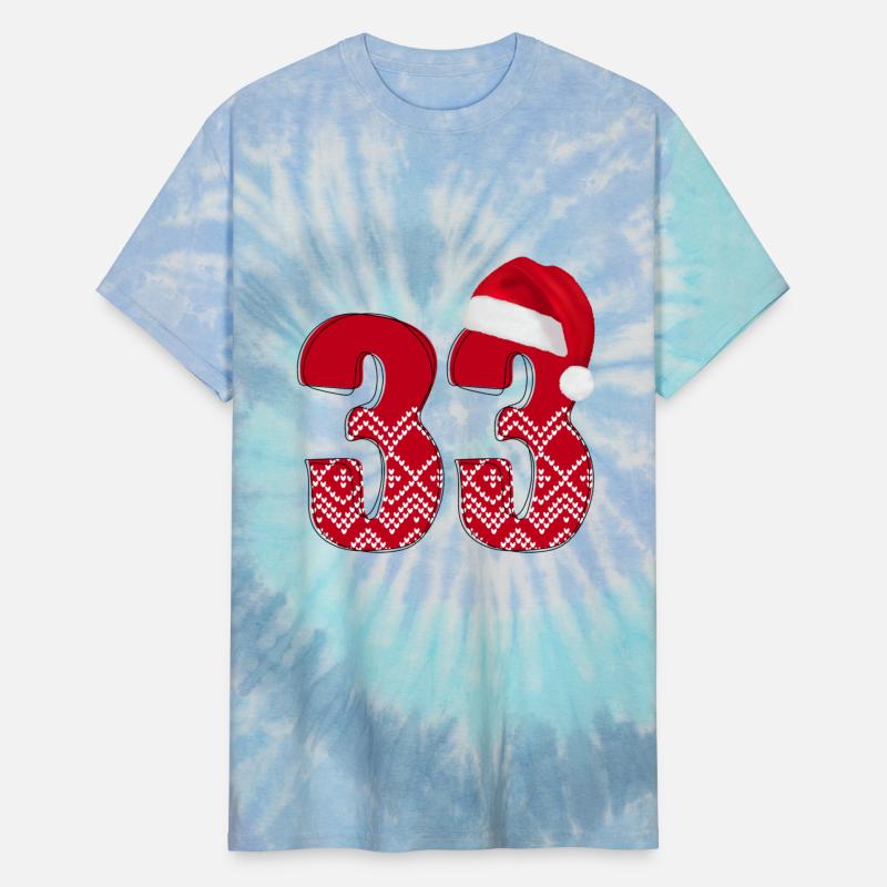 33 Christmas Number - Red Color Thirty Three