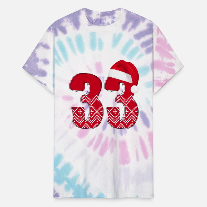 33 Christmas Number - Red Color Thirty Three