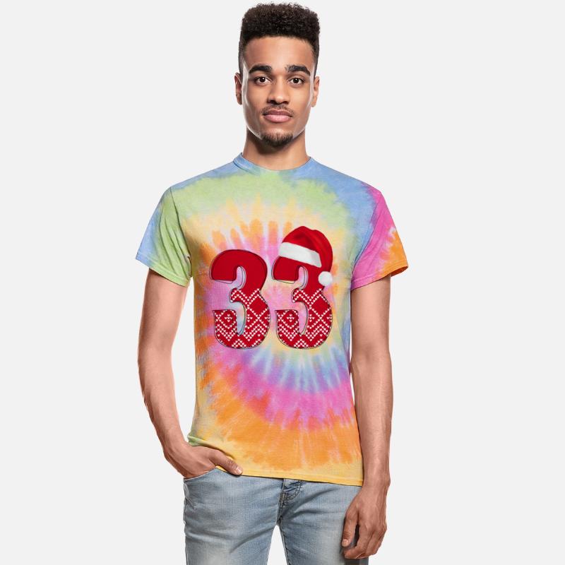 33 Christmas Number - Red Color Thirty Three