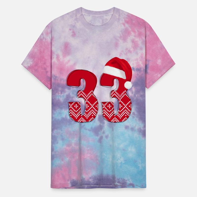 33 Christmas Number - Red Color Thirty Three