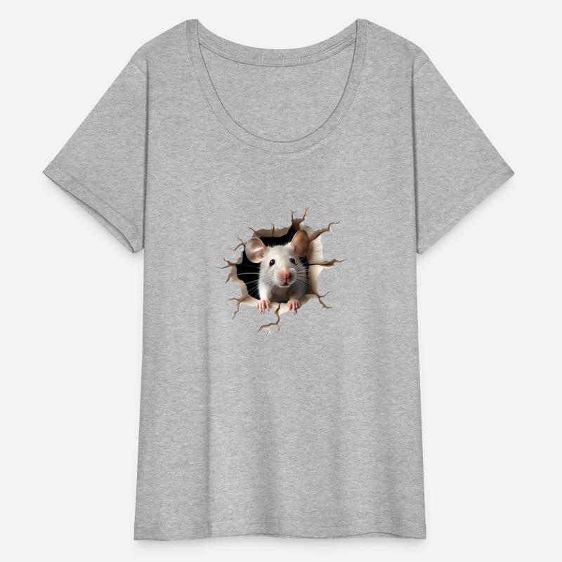 3D Mouse Coming Out of Wall Design for Merch Items