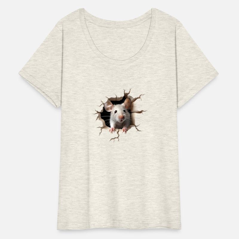 3D Mouse Coming Out of Wall Design for Merch Items