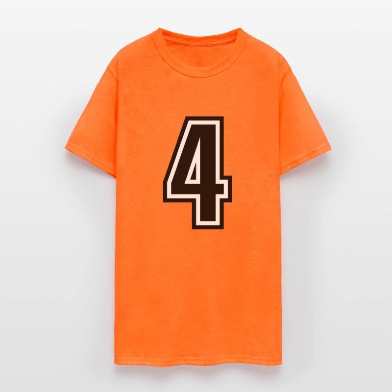 4 - number 4 - jersey number for sportsteam