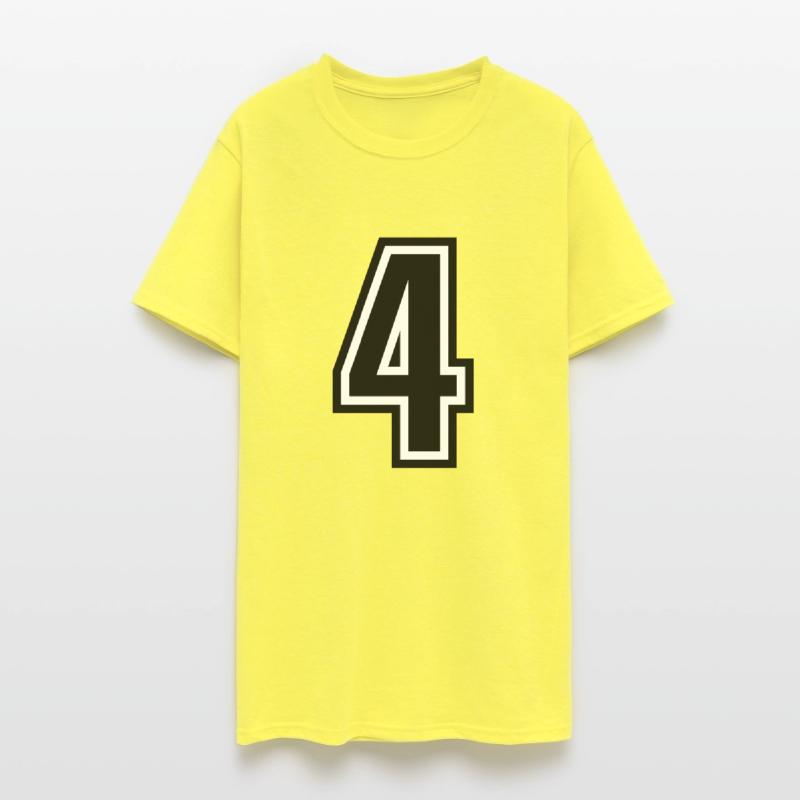 4 - number 4 - jersey number for sportsteam