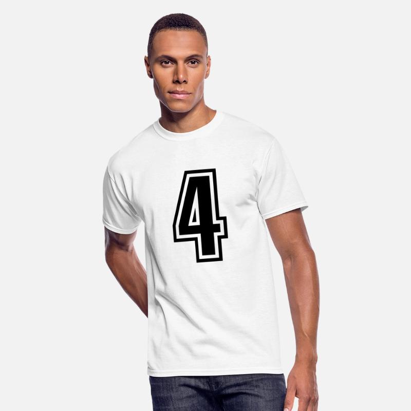 4 - number 4 - jersey number for sportsteam