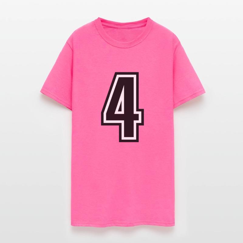 4 - number 4 - jersey number for sportsteam