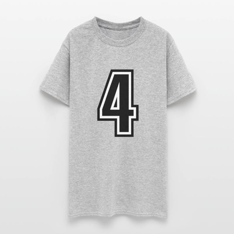 4 - number 4 - jersey number for sportsteam