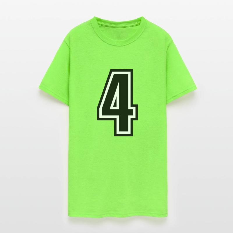 4 - number 4 - jersey number for sportsteam