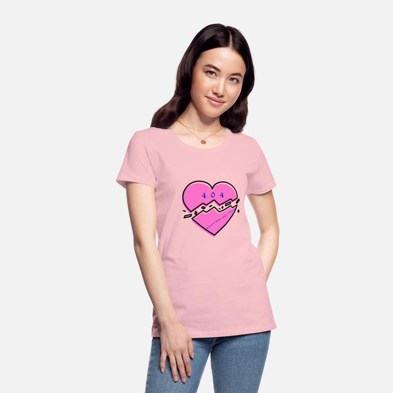 404 Broken Heart Unisex Cotton Tee, Trendy Graphic
