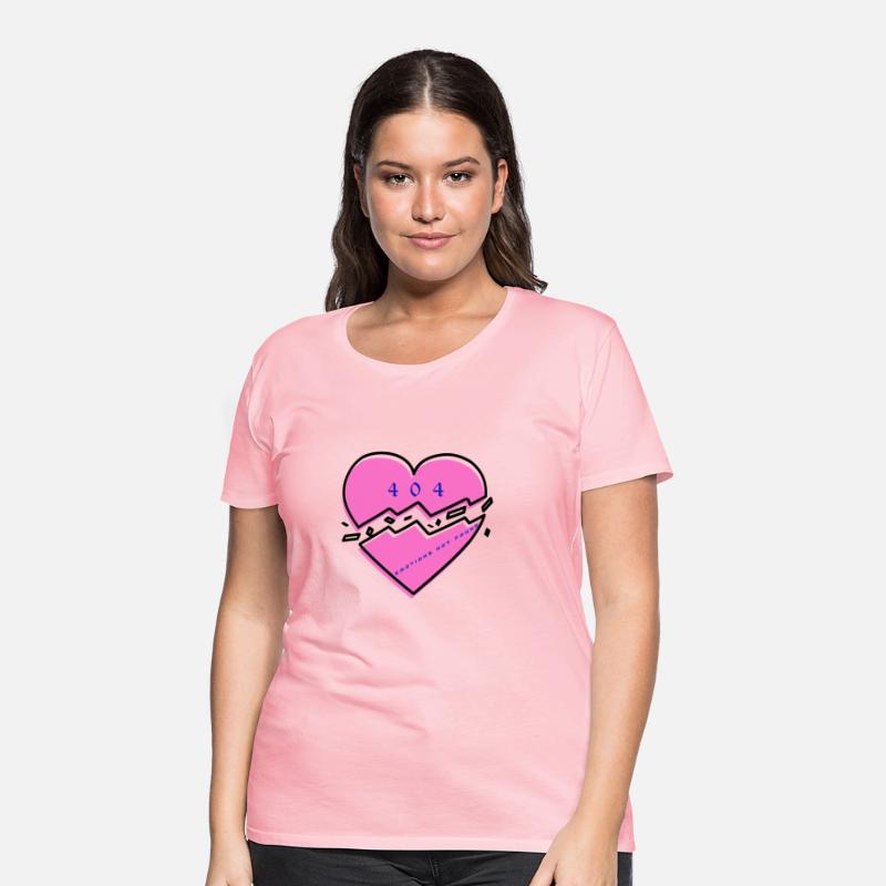 404 Broken Heart Unisex Cotton Tee, Trendy Graphic
