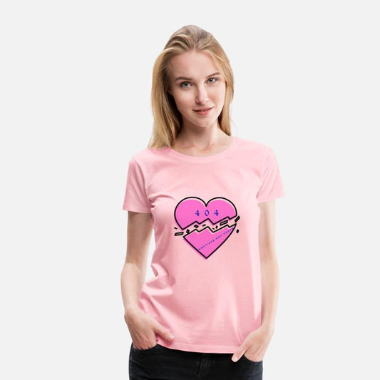 404 Broken Heart Unisex Cotton Tee, Trendy Graphic