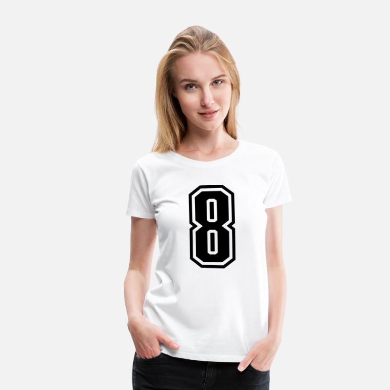 8 - number 8 - jersey number for sportsteam