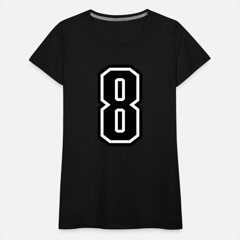 8 - number 8 - jersey number for sportsteam